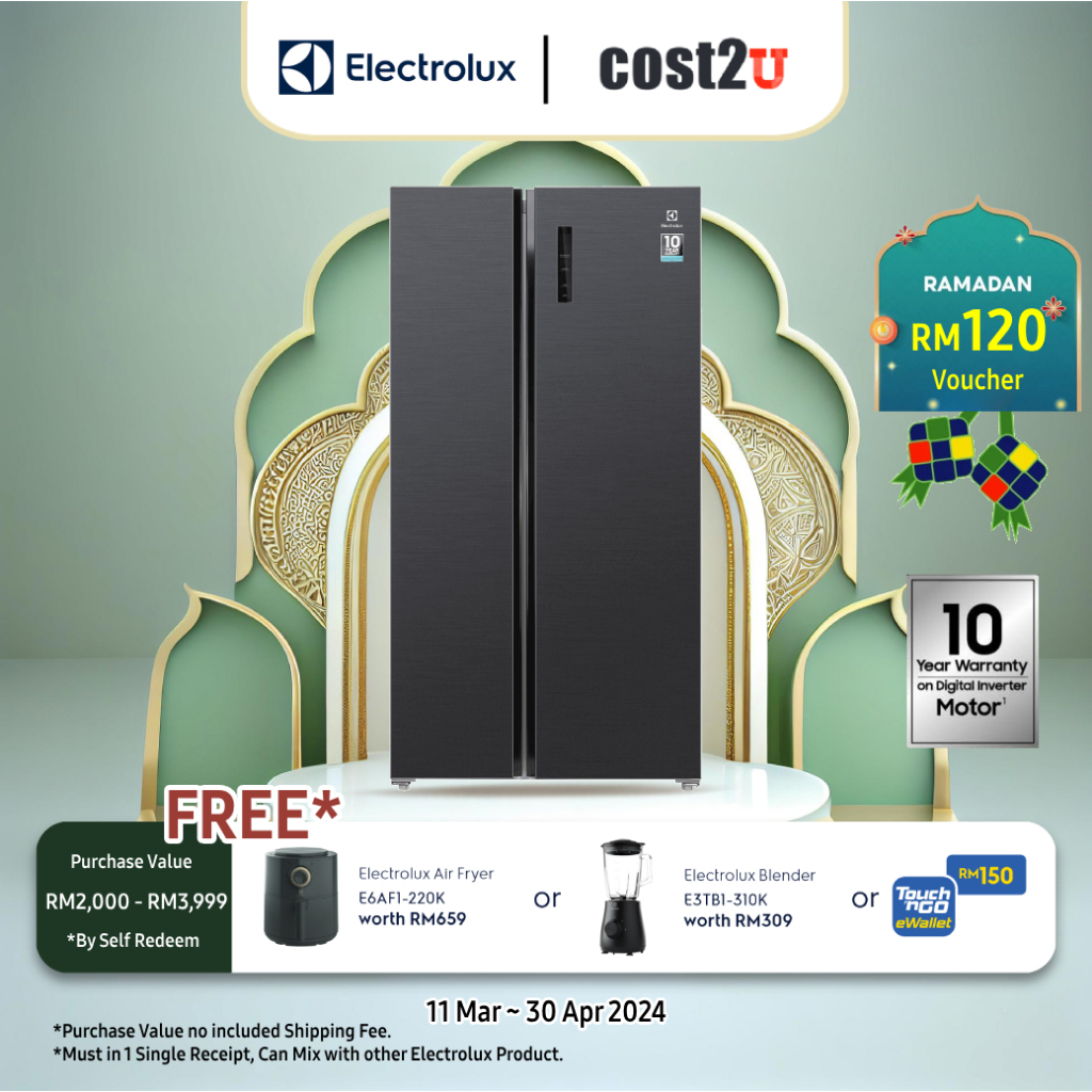 [Seller Delivery] Electrolux 606L UltimateTaste 700 Side by Side