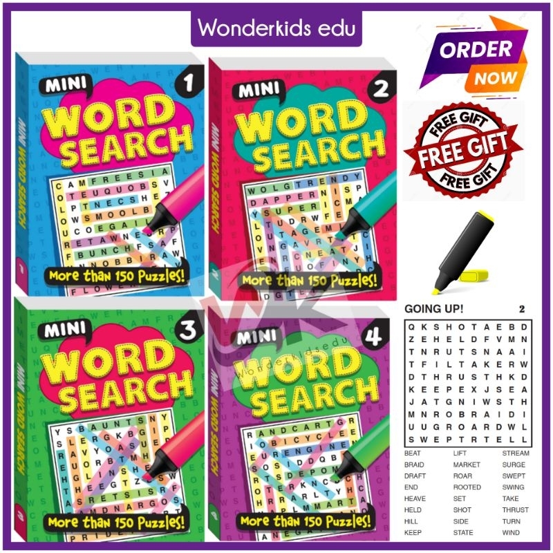 Word Search Book for Kids | Mini Word Search | Crossword | Puzzle ...