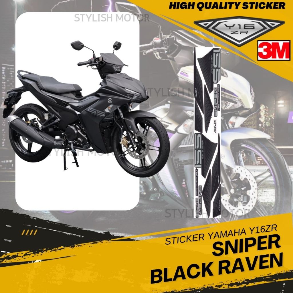 Yamaha Y16zr [ 3M Sticker ] Sniper 155 (18) Black Raven Race Blue ...