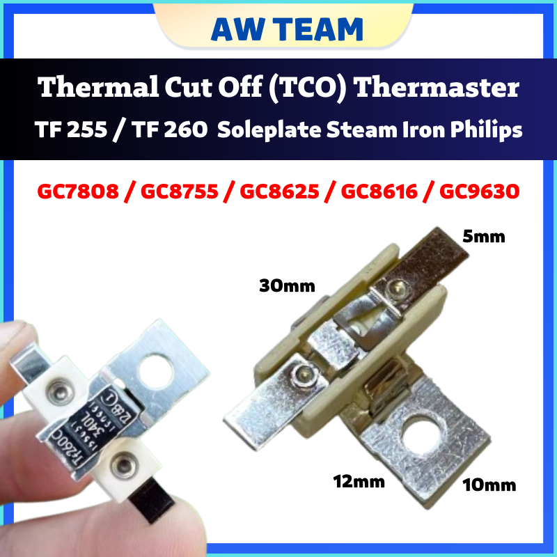 Thermal Cut Off (TCO) Thermaster TF 255 / TF 260 Soleplate Steam Iron ...