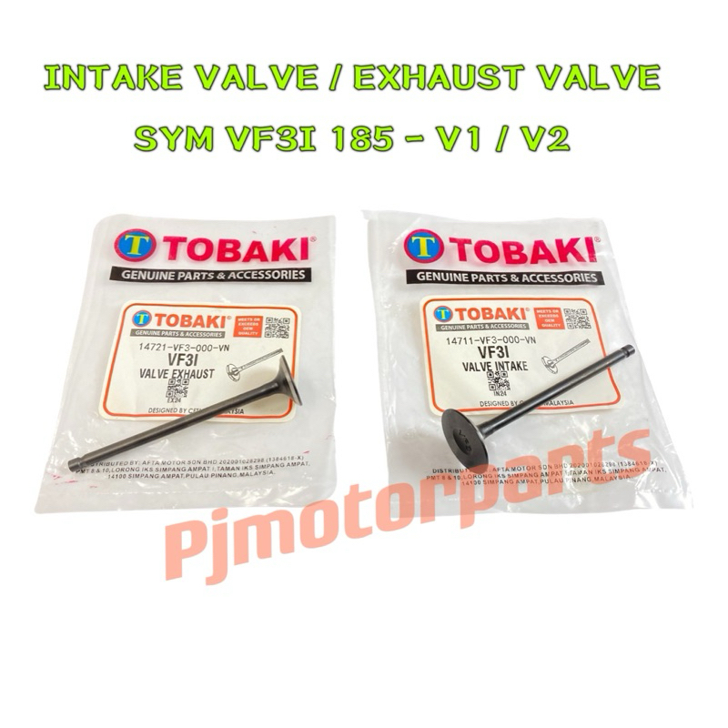 SYM VF3i 185 - V1 / V2 / SYM185 ( 100% ORIGINAL TOBAKI ) IN INTAKE & EX ...