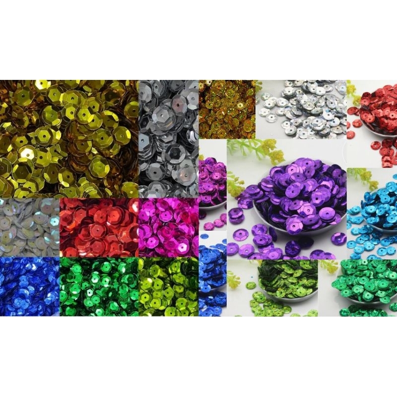 10/12mm Round Sequin Labuci Bulat | Shopee Malaysia