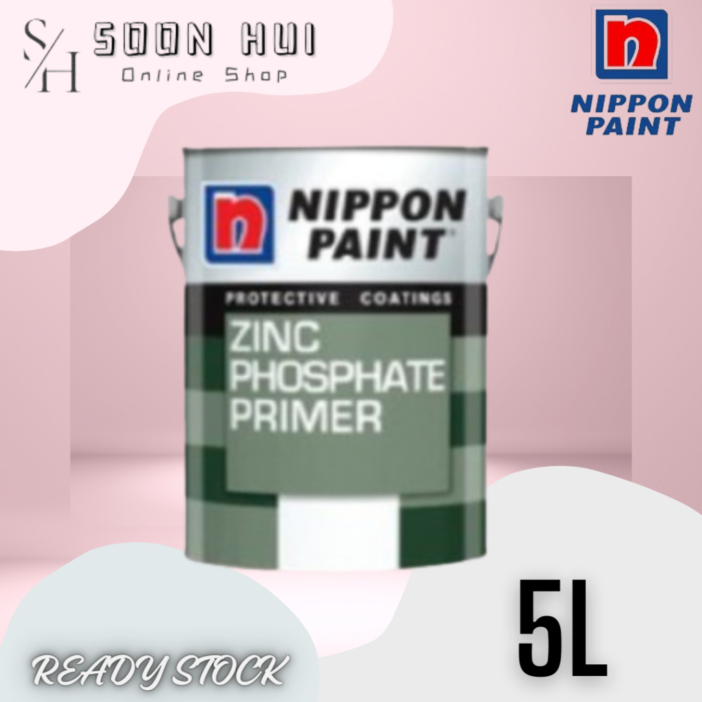 NIPPON PAINT Zinc Phosphate Primer 5L Zinc Chromate Undecoat Besi Anti Karat Shopee Malaysia