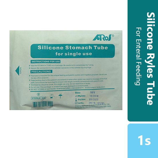 Aros Silicone Ryle's stomach tube (10,12,14,16,18FR) Long Expiry ...