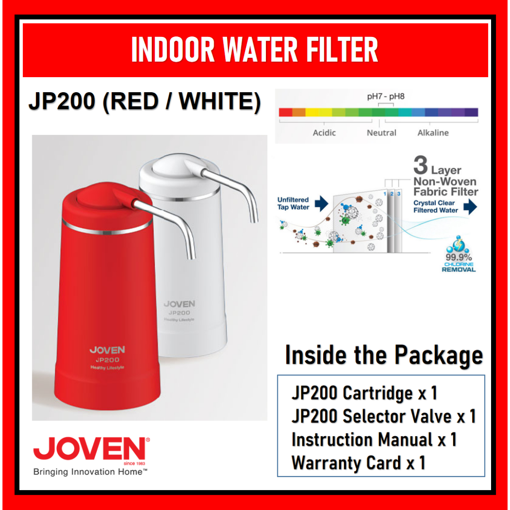 JOVEN WATER FILTER WATER PURIFIER JP200 RED JP200 WHITE AIR TAPIS JOVEN PANASONIC Shopee Malaysia