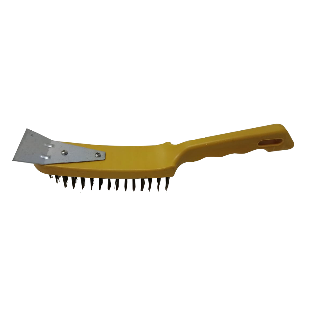 6 ROW STEEL WIRE BRUSH WITH SCRAPER | Shopee Malaysia