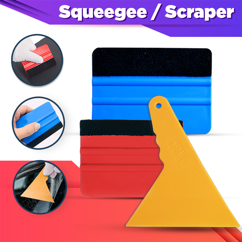 Car Tinted Squeegee Scraper Squeegee and Triangular Film Scraper for ...