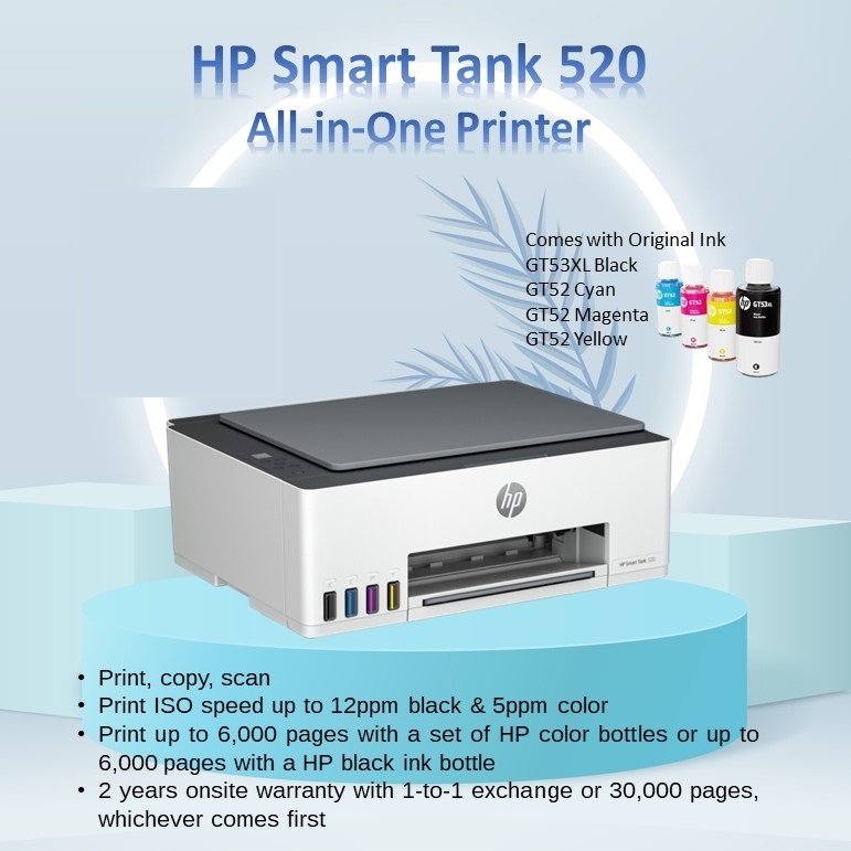 HP Smart Tank 520 All-in-One Printer | Shopee Malaysia