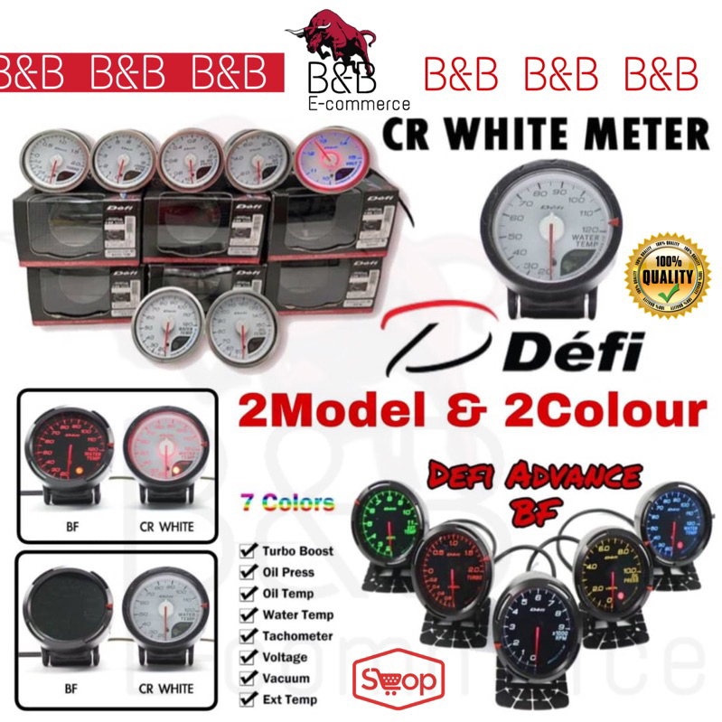 (Defi 255 Colours Advance BF) Smart Digital Meter Gauge with sensor