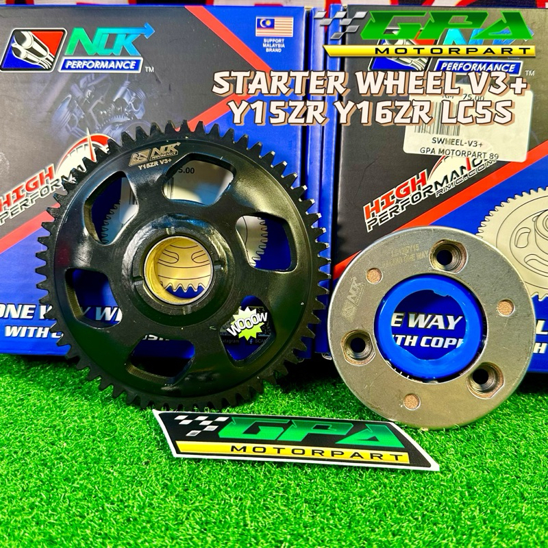 NLK PERFORMANCE RACING STARTER WHEEL V3+ ONE WAY BEARING Y15ZR Y16ZR LC5S MT15 R15 PNP Shopee