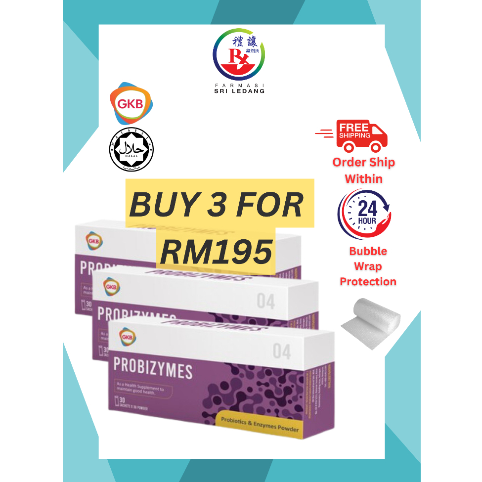 [FREE SHIPPING] GKB Probizymes (Probiotic, Enzymes Powder) 益生菌 酵素 ...