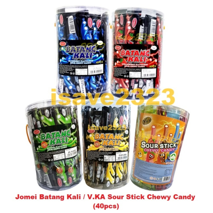 Halal Jomei Batang Kali Vka Sour Stick Chewy Candy 40pcs 8 Flavours Shopee Malaysia 5802