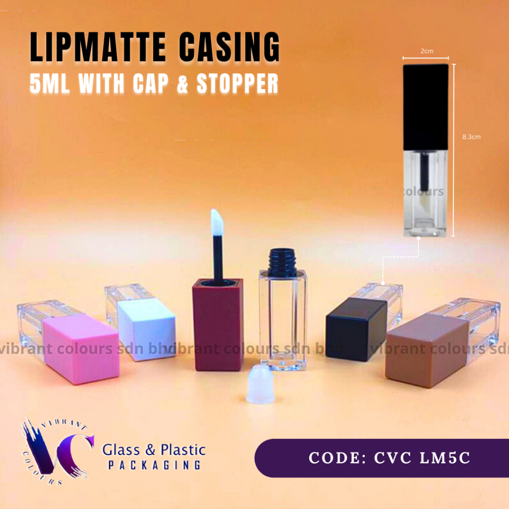 💥5ML LIPMATTE BOTTLE/LIPMATTE CASING WITH CAP & STOPPER || CVCLM5C💥 ...