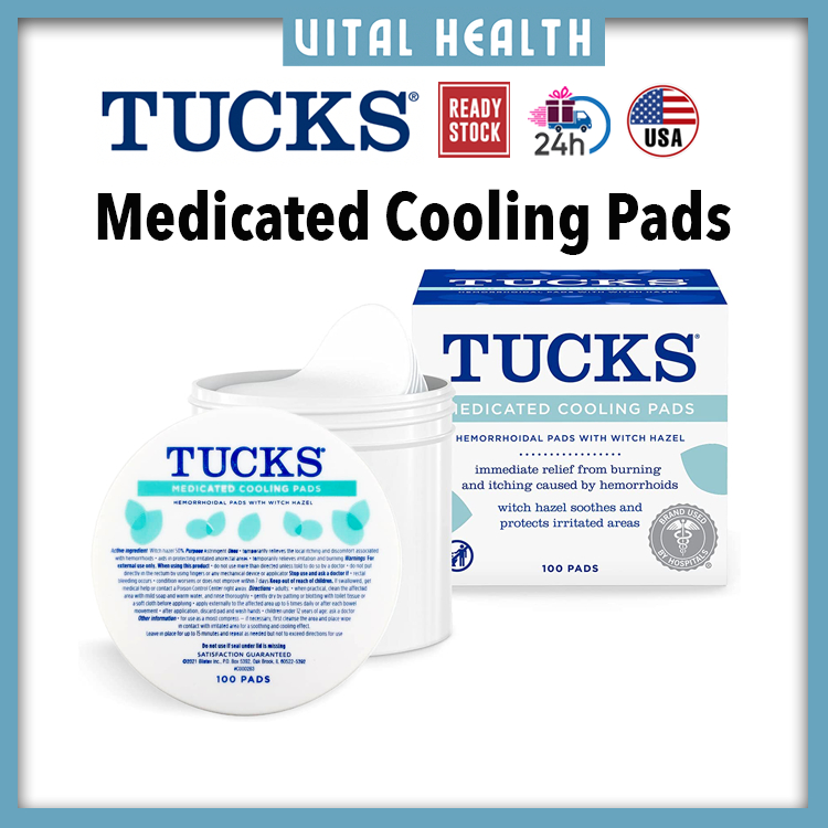 TUCKS Medicated Cooling Pads Postpartum Relief Essentials, Protects Irritation, Hemorrhoid
