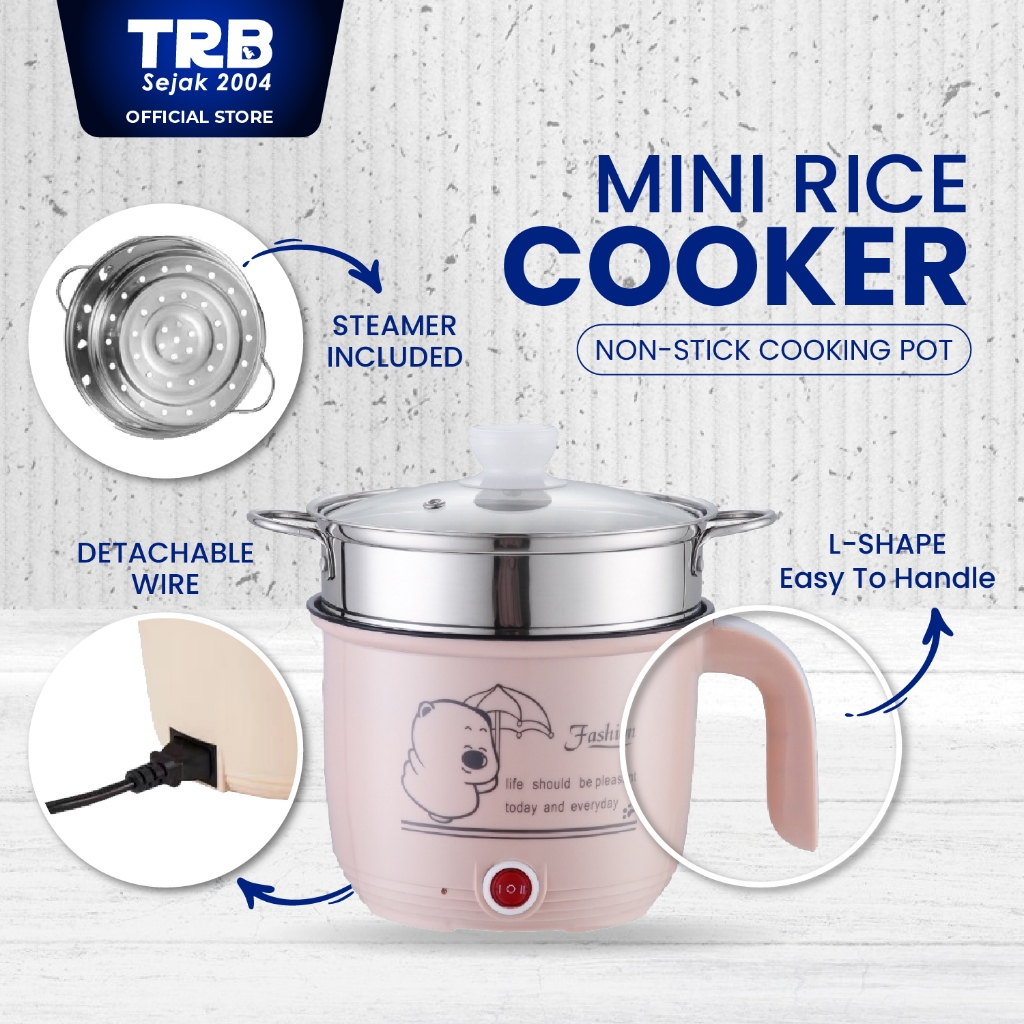 [ TRB ] Mini Rice Cooker NonStick Cooking Pot Multifunctional Non