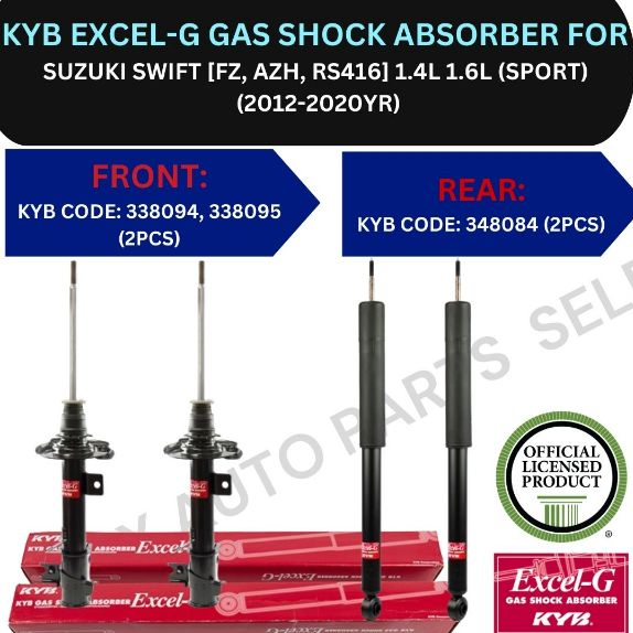 KYB GENUINE ABSORBER (FRONT, REAR) FOR SUZUKI SWIFT [FZ, AZH, RS416] 1 ...