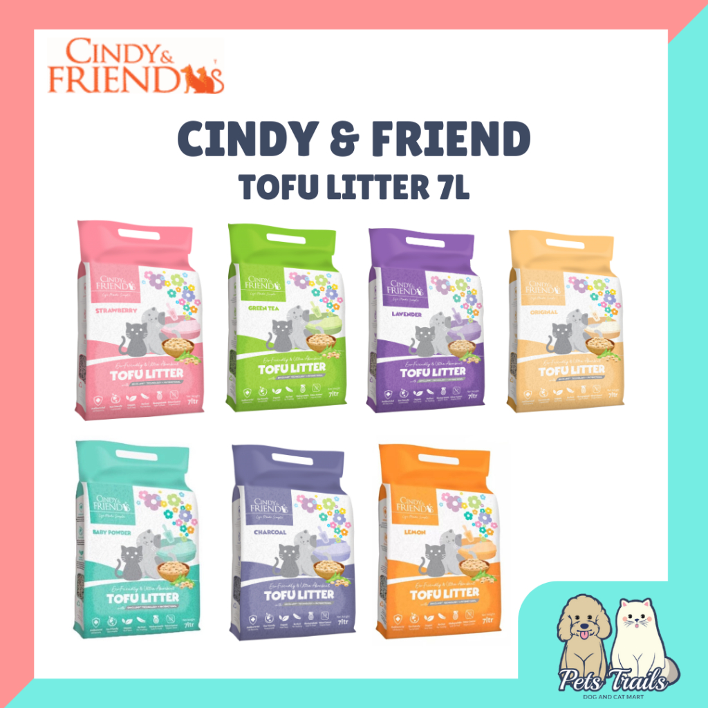 [READY STOCK] Cindy & Friends Tofu Litter Cat Litter 7L ( Green Tea