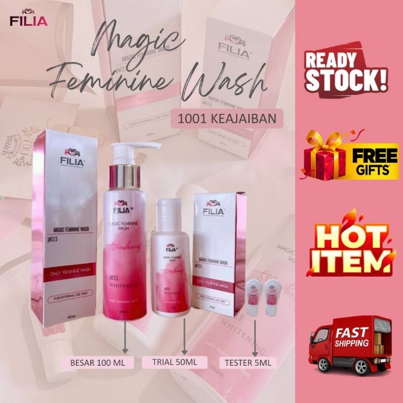 🔥 READY STOCK 🔥 Magic Feminine Wash Filia 💯% Original + Free Gift 🎁 ...