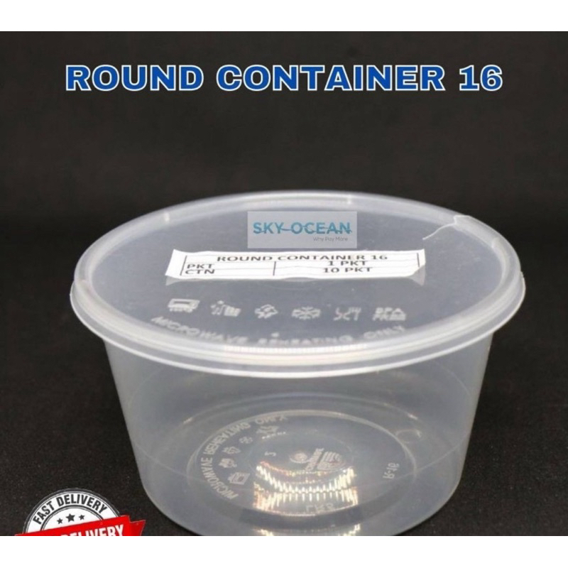 🔥[Ready stock]🔥Round Container with Lid (All Sizes) Round Tupperware ...