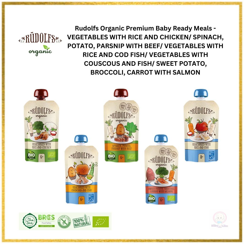 Rudolfs Organic Baby Ready Meals - VEGE CHICKEN/SPINACH POTATO BEEF ...