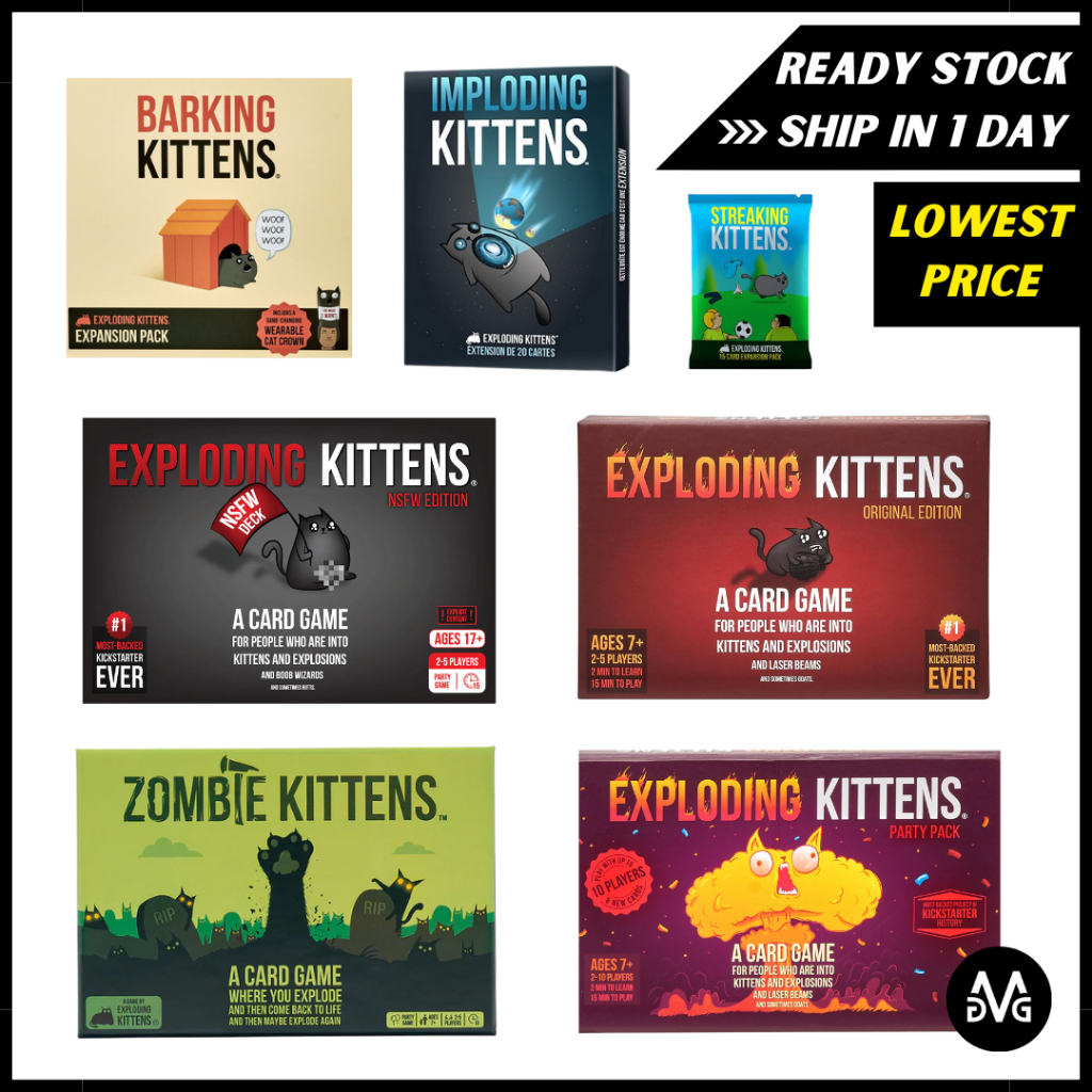  ready stock exploding kittens card games base expansion family
