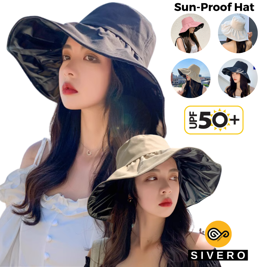 Sun Proof Hat Women Sun Hats Topi Beach Hat Sun Protection Waterproof Hat  Adjustable Topi Wanita Bucket Hat For Women