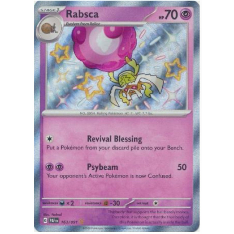 Pokemon TCG - Scarlet & Violet | Paldean Fates | Rabsca - 163/091 ...