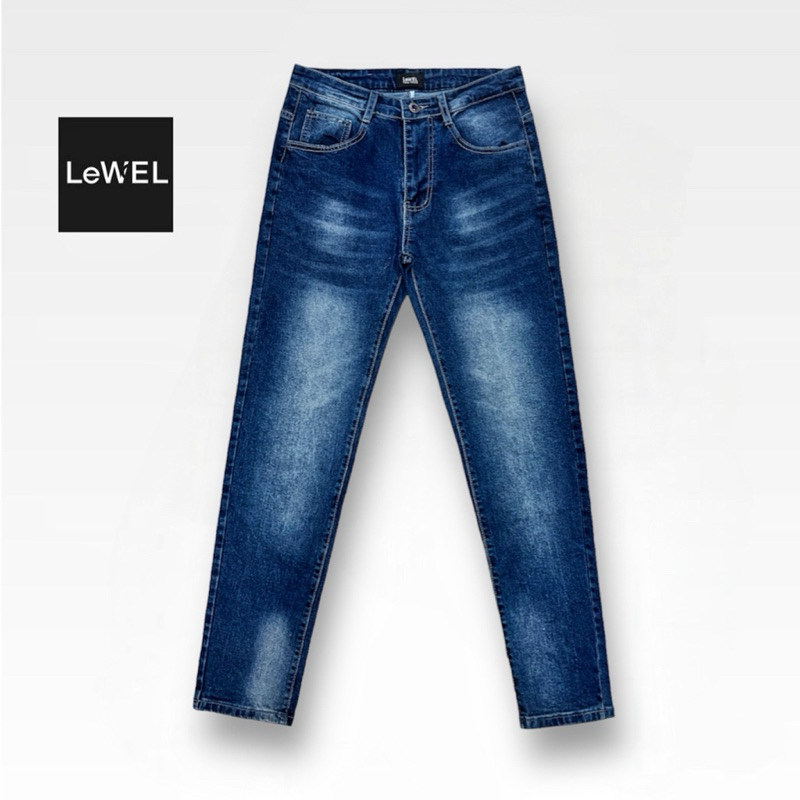 LeWEL Classic Jean Men Long Pant - Dark Blue | Shopee Malaysia