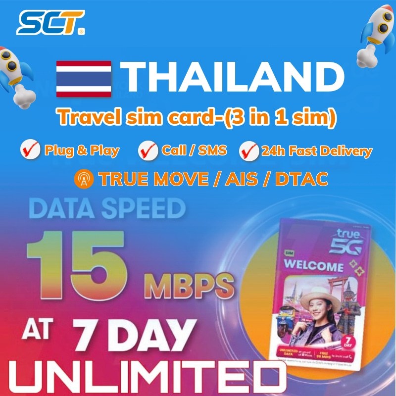 Thailand Sim Card TRUEMOVE DTAC Thai Unlimited travel sim card (NO ...