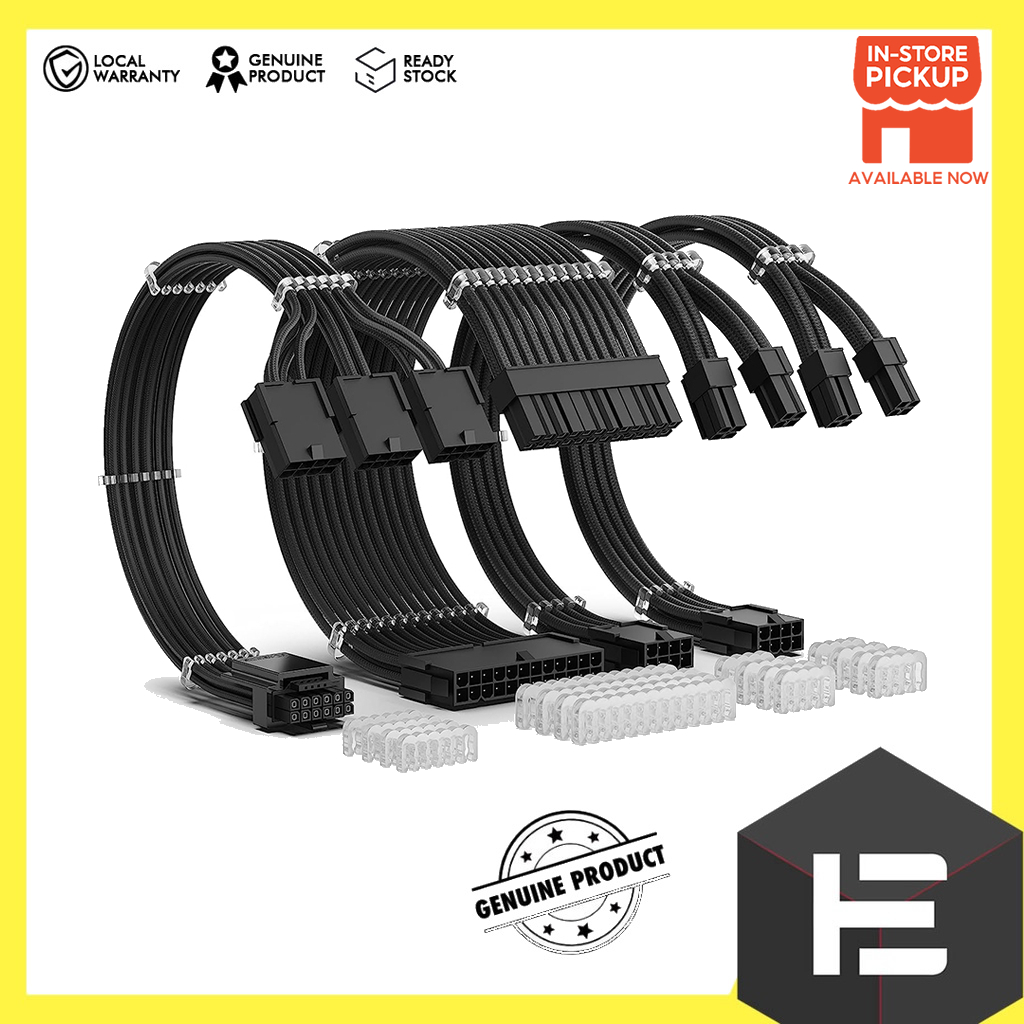 EZDIY-FAB Rallonge de câble d'alimentation GPU, 16 broches (12 4) 12 VHPWR PCIe 5.0 mâle vers 3 x PCIE 8 broches pour RTX4070ti/4080/3090Ti, avec peignes de câble pré-installés - 16AWG/blanc pur