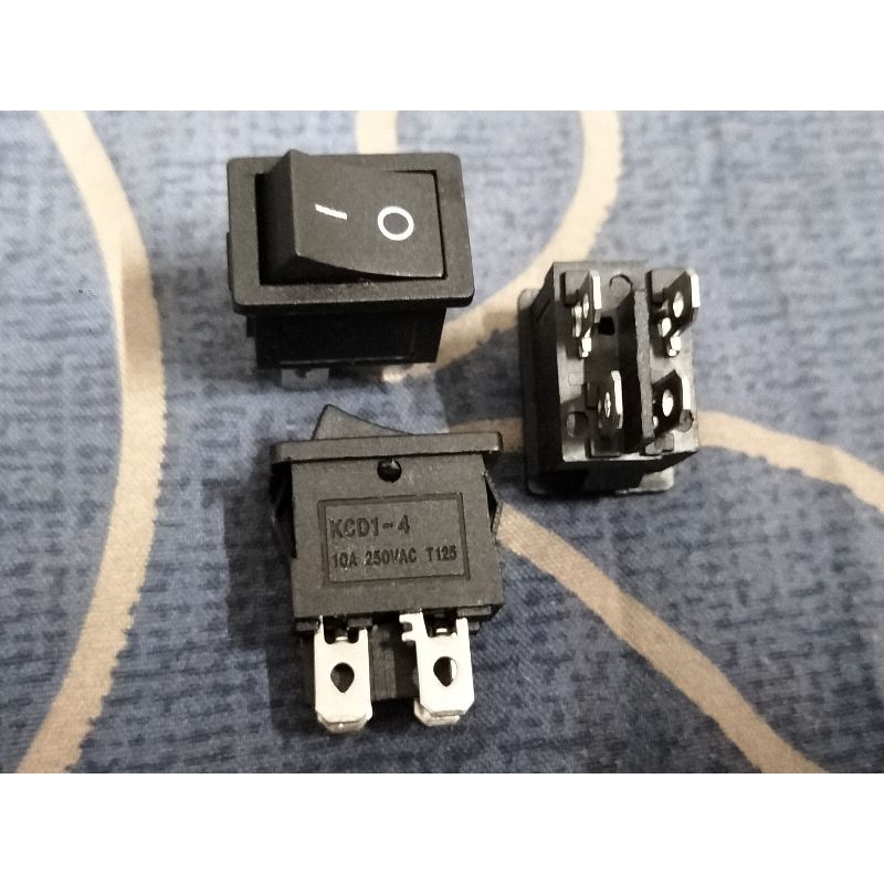 KCD1 PB86-A1 ON/OFF Round Rocker Toggle Switch 6A 250VAC Plastic Power ...
