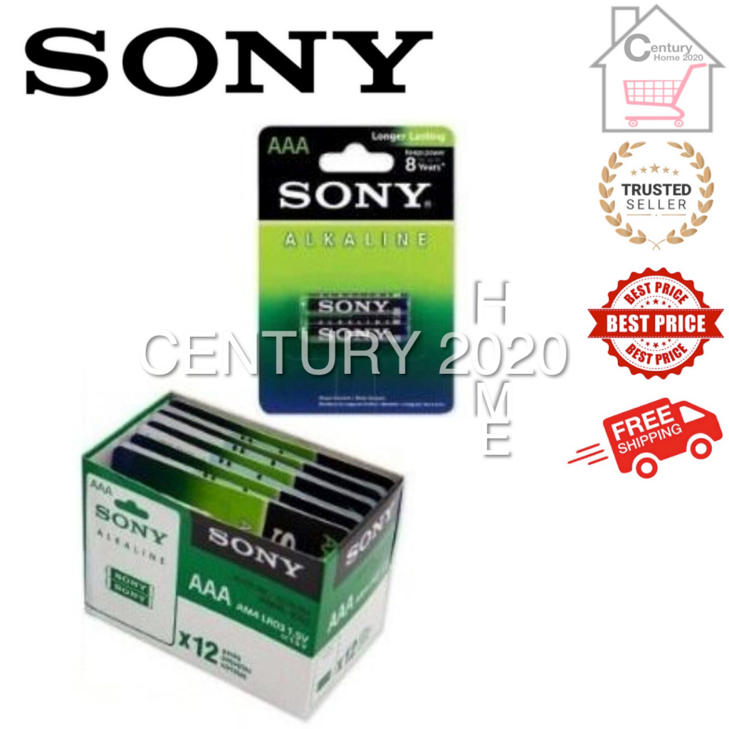 SONY Alkaline AAA Batteries LR03 1.5V 12packs/box | Shopee Malaysia