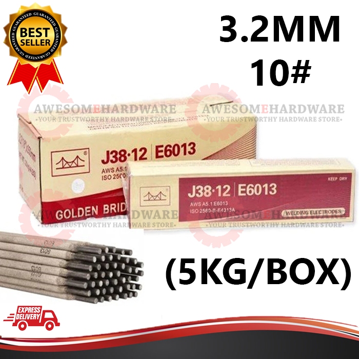 (5KG BOX) 10# 3.2MM GOLDEN BRIDGE E6013 WELDING ROD 350MM WELDING ...