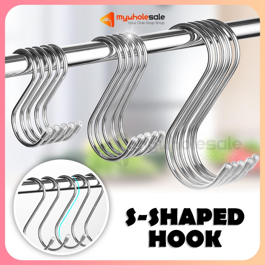 Stainless Steel Metal S-Shaped Heavy Duty Hanging Hooks Pengantung S ...