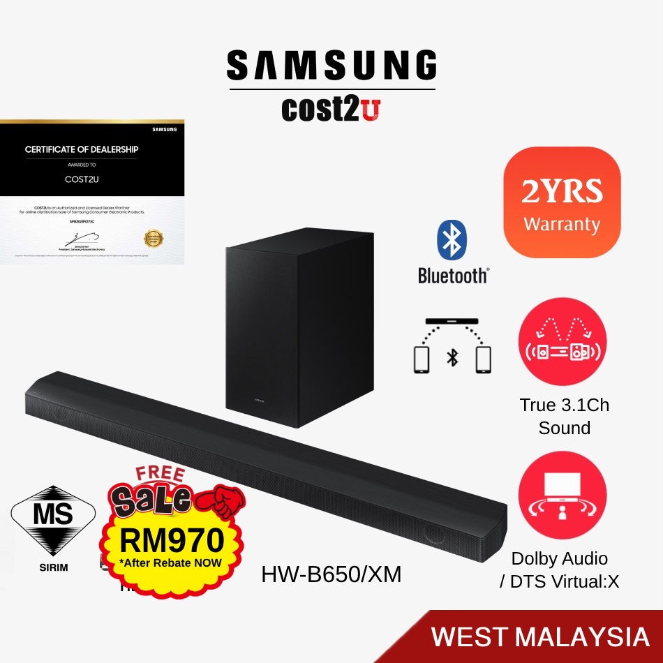 Samsung HWB650 3.1 Ch BSeries Soundbar HWB650/XM (Sound Bar Bunyi