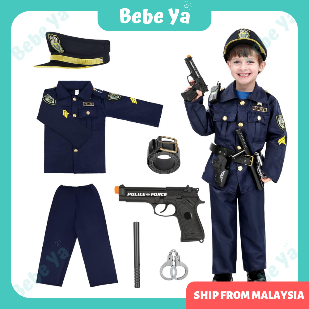 Police Costume Kids - Cosplay Police Uniform Pretend Play Occupation ...