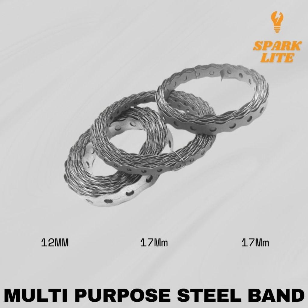 Multi Purpose 12MM / 17MM / 25MM Steel Band / Steel Bend (SILVER ...