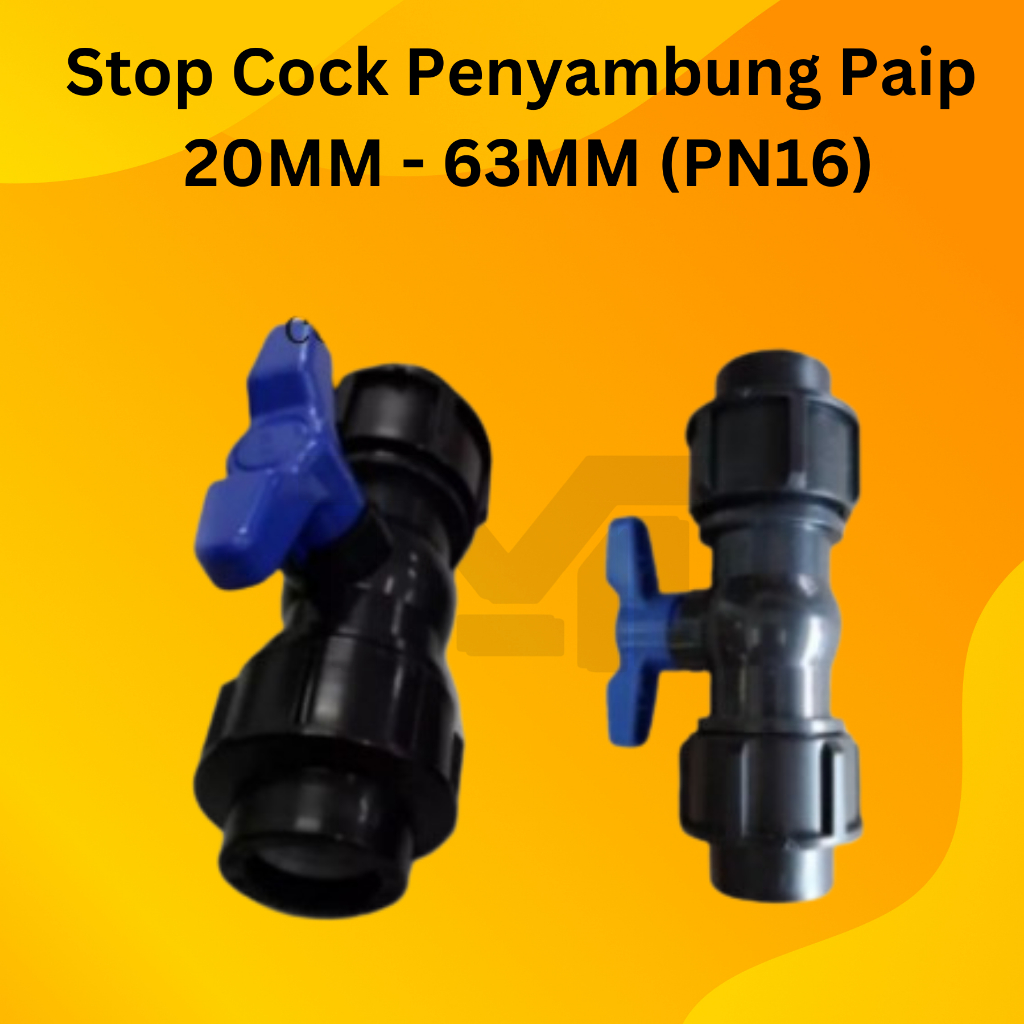 Poly Fitting Ball Valve / Stop Cock Penyambung Paip 20MM - 63MM (PN16 ...