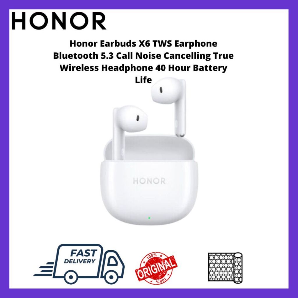 Honor Earbuds X6 TWS Earphone Bluetooth 5.3 Call Noise Cancelling True ...