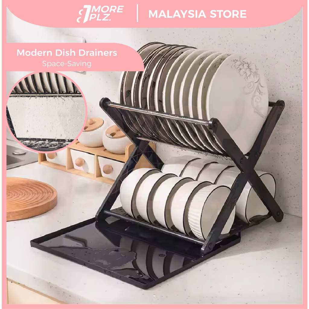 Premium Portable Home Multi-Scene Dish Rack Kitchen Rak Pinggan Mangkuk ...