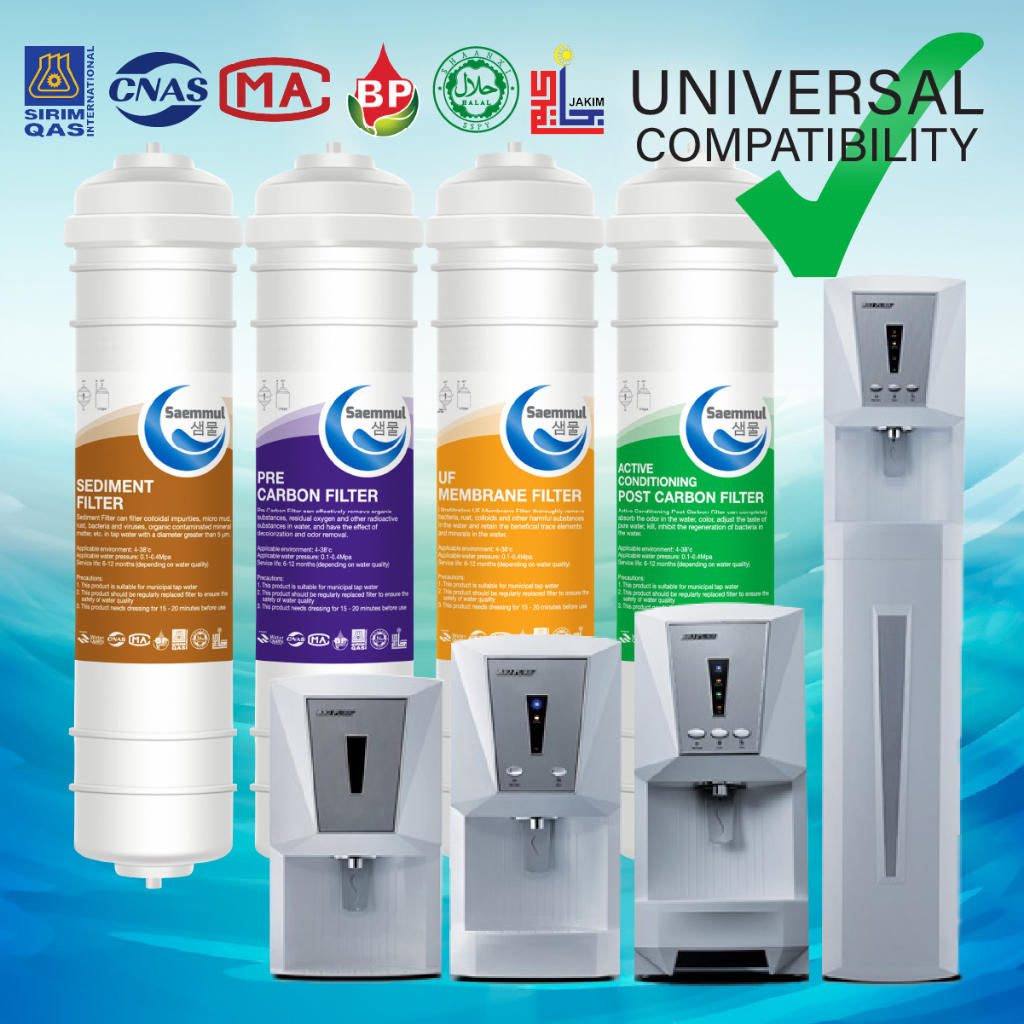 SAEMMUL 10”ITYPE UF WATER FILTER SET CERTIFIED HALAL COMPATIBLE FOR