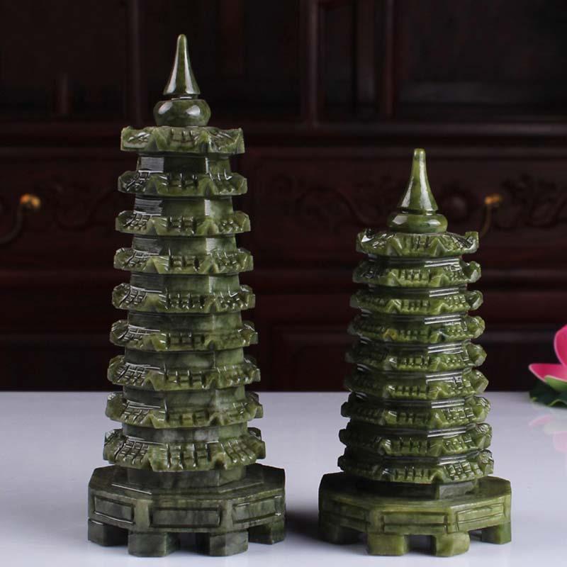 Fengshui grande Jade nine-level Wen Chang pagoda + Wen Chang amuleto per insegnamento W free Mxsabrina Red string Bracelet L7021