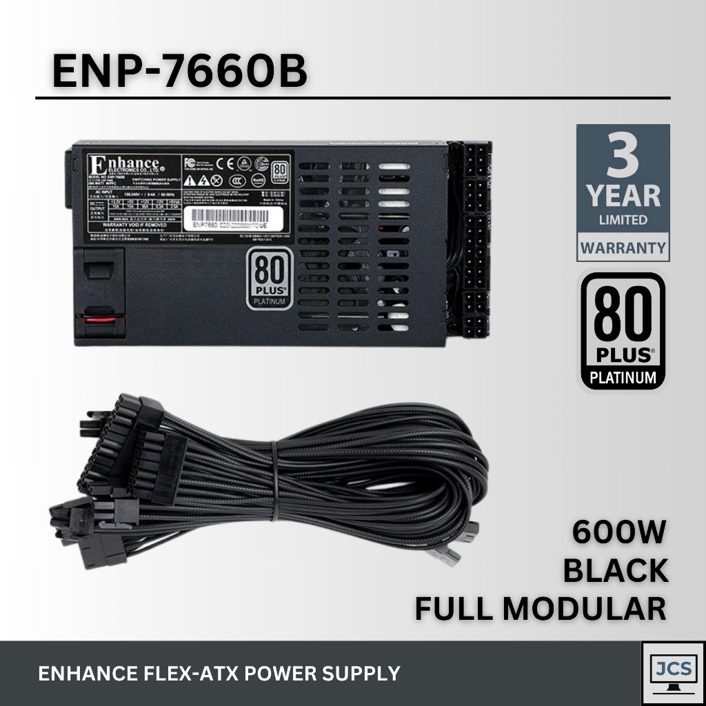 ENHANCE 450W & 600W FLEX-ATX 1U PSU power supply unit for ITX cases ...