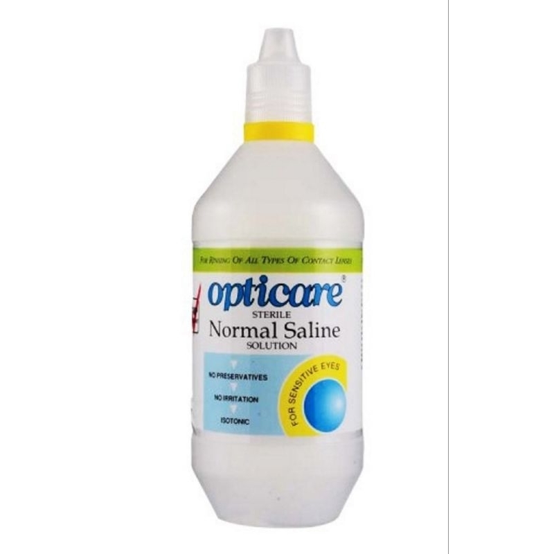 Opticare Sterile Normal Saline Solution for contact lens 500ml | Shopee ...