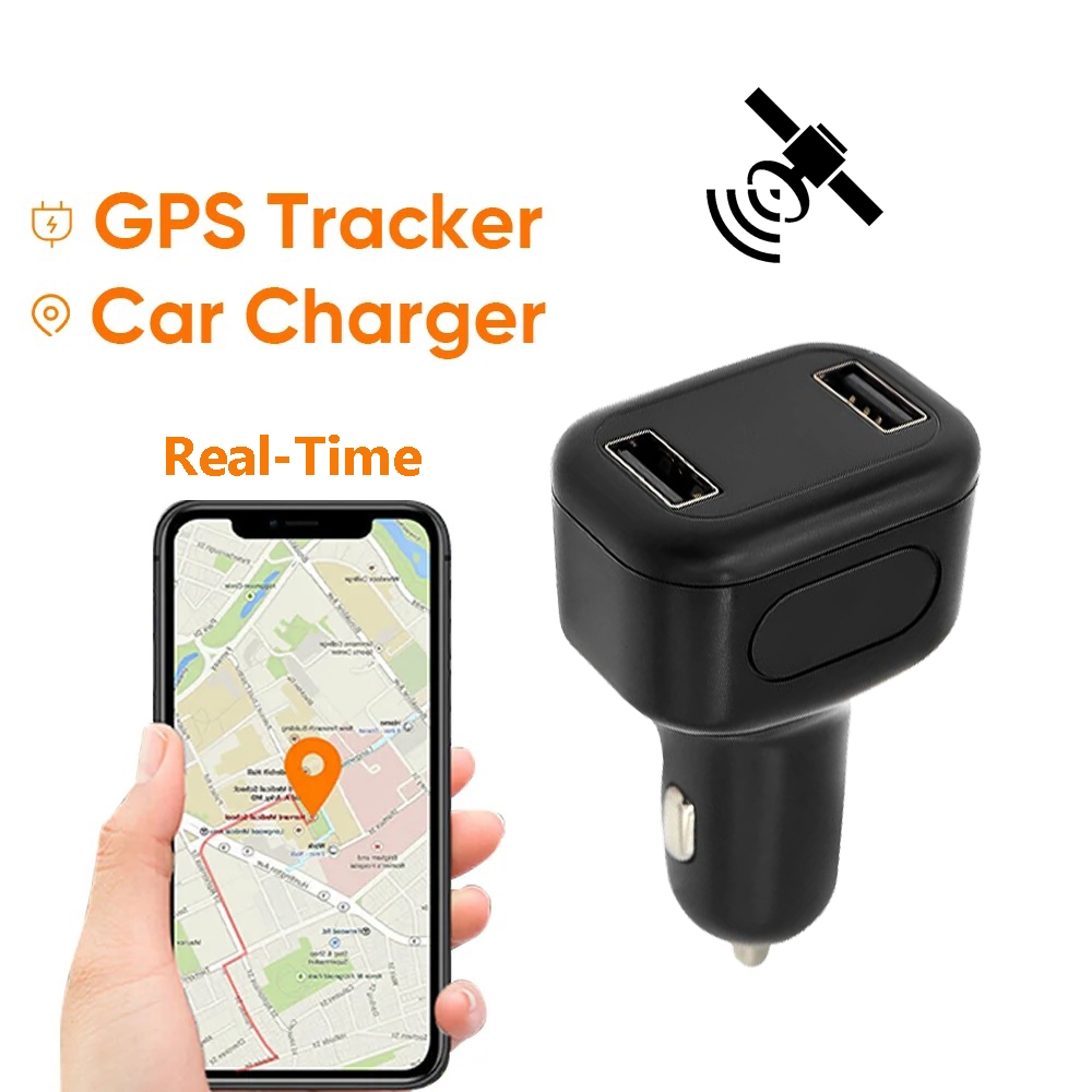 D5 Spy Car Charger GPS Realtime Tracker Cigarette Vehicle Lighter Dual