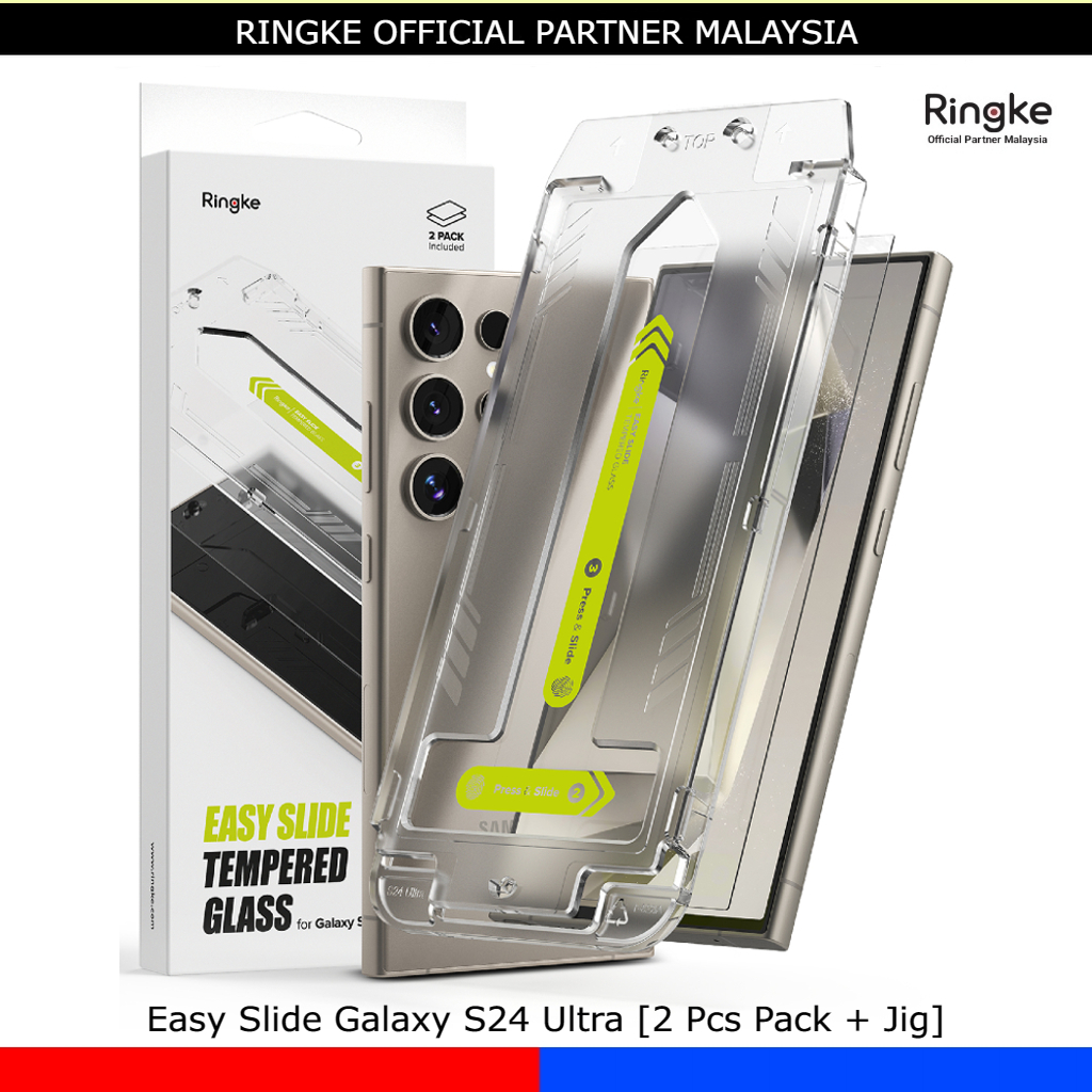 Ringke Easy Slide Galaxy S24 Ultra Tempered Glass Screen Protector [2
