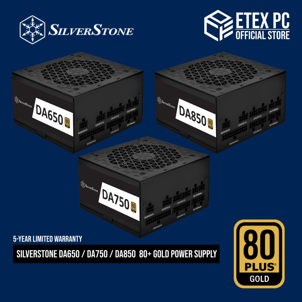 SilverStone DA650 , DA750 , DA850 80+ Gold Full Modular Power