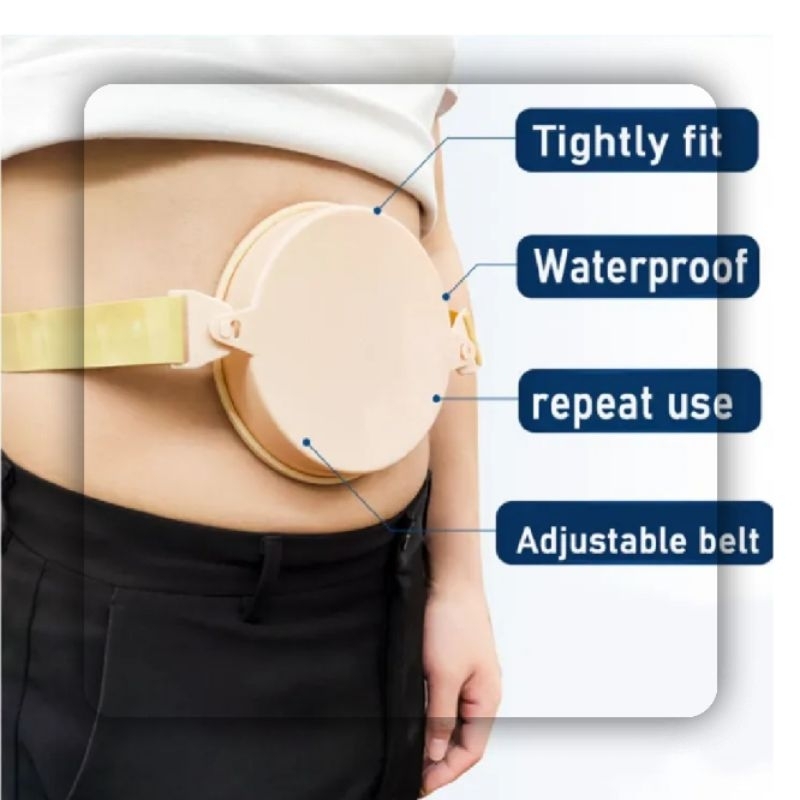 Stoma Ostomy Waterproof Bath Cover Shower Stoma Cover Adjustable Ostomy