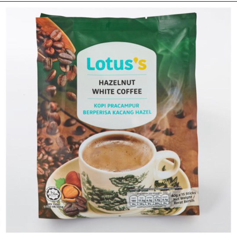 Lotus’s Hazelnut White Coffee 15 x 40g | Shopee Malaysia