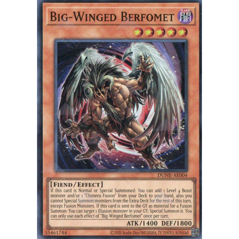 Yugioh DUNE-AE004 Big-Winged Berfomet (SR) | Shopee Malaysia